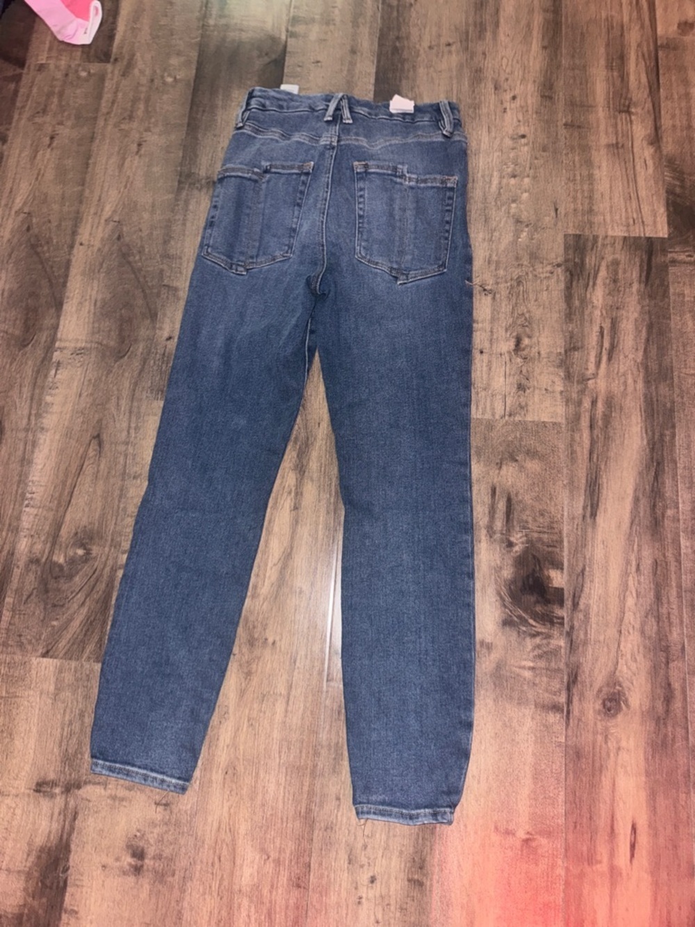 Good American Good Waist Cropped Jeans Sz 4/27 NWT High Rise Distressed - Picture 3 of 13